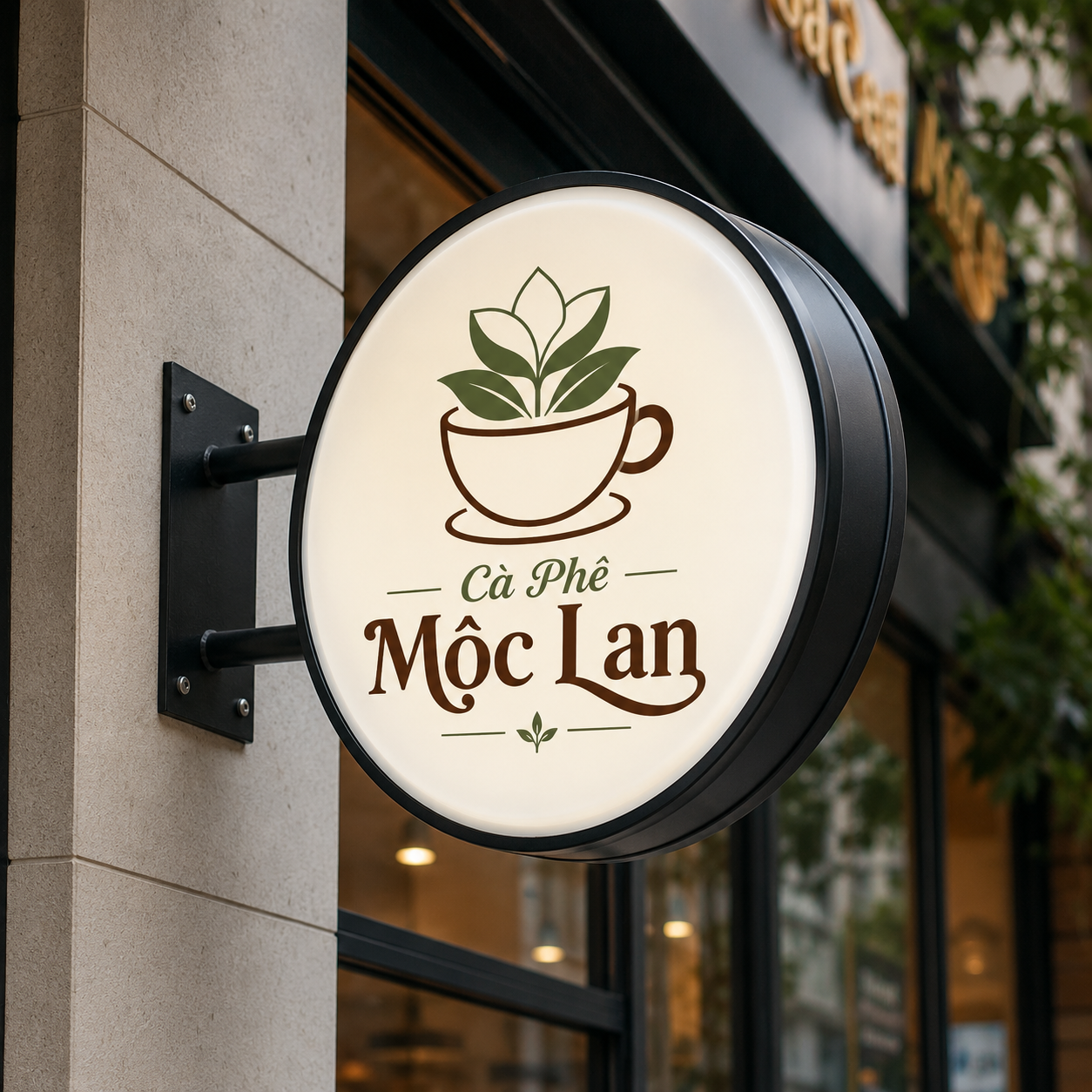 Hộp đèn tròn mica hút nổi
