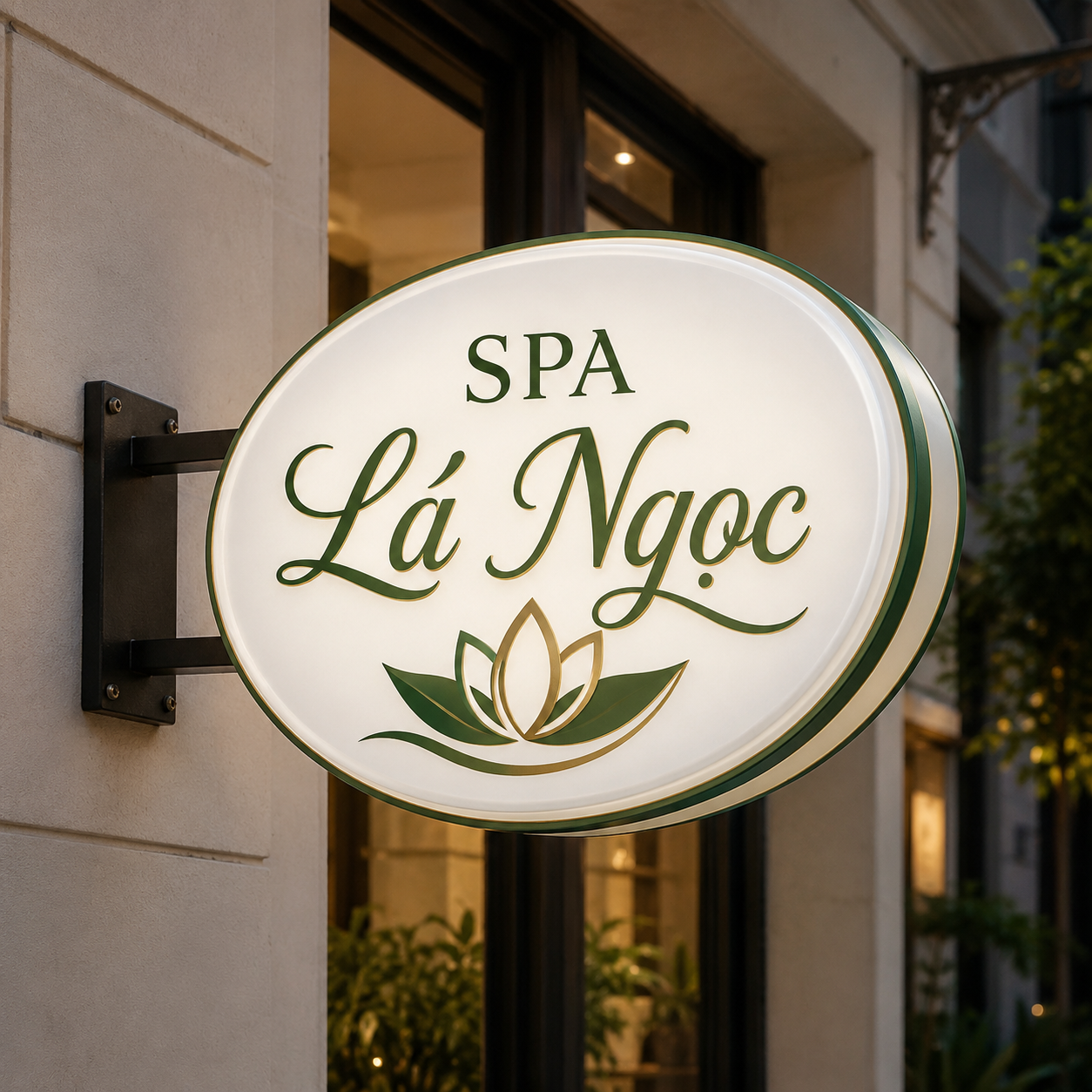 Hộp đèn mica hút nổi in UV decal