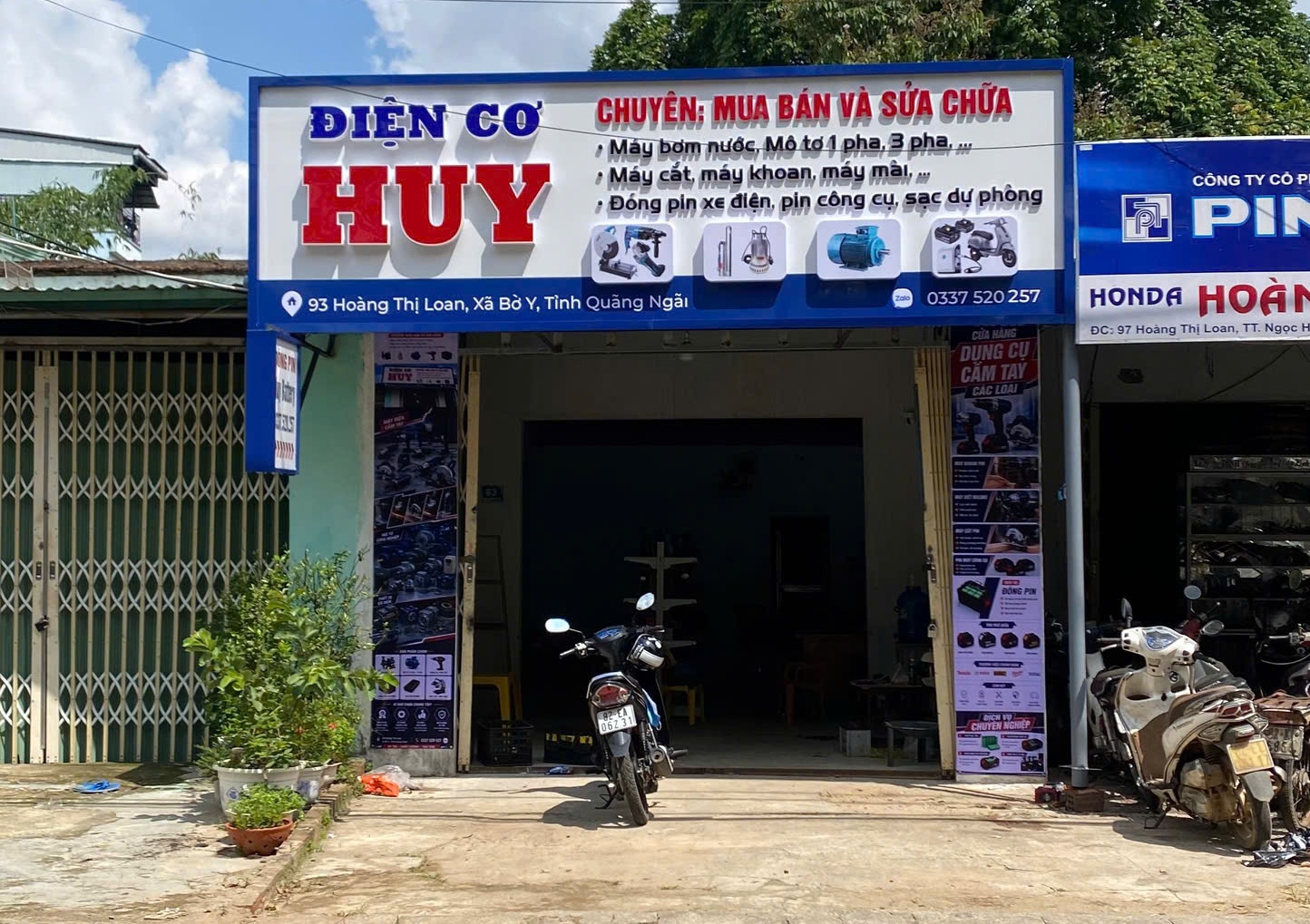 Bảng hiệu Điện Cơ Huy tại Ngọc Hồi