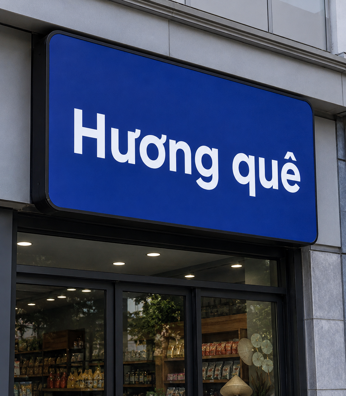 Hộp đèn mica hút nổi cửa hàng tại Ngọc Hồi