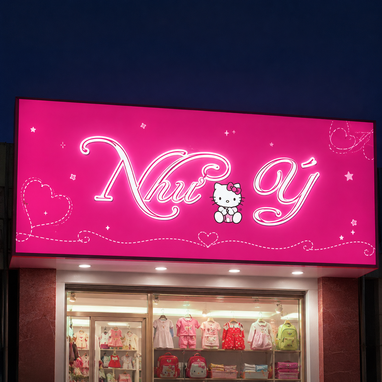 Mẫu bảng hiệu bạt shop thời trang