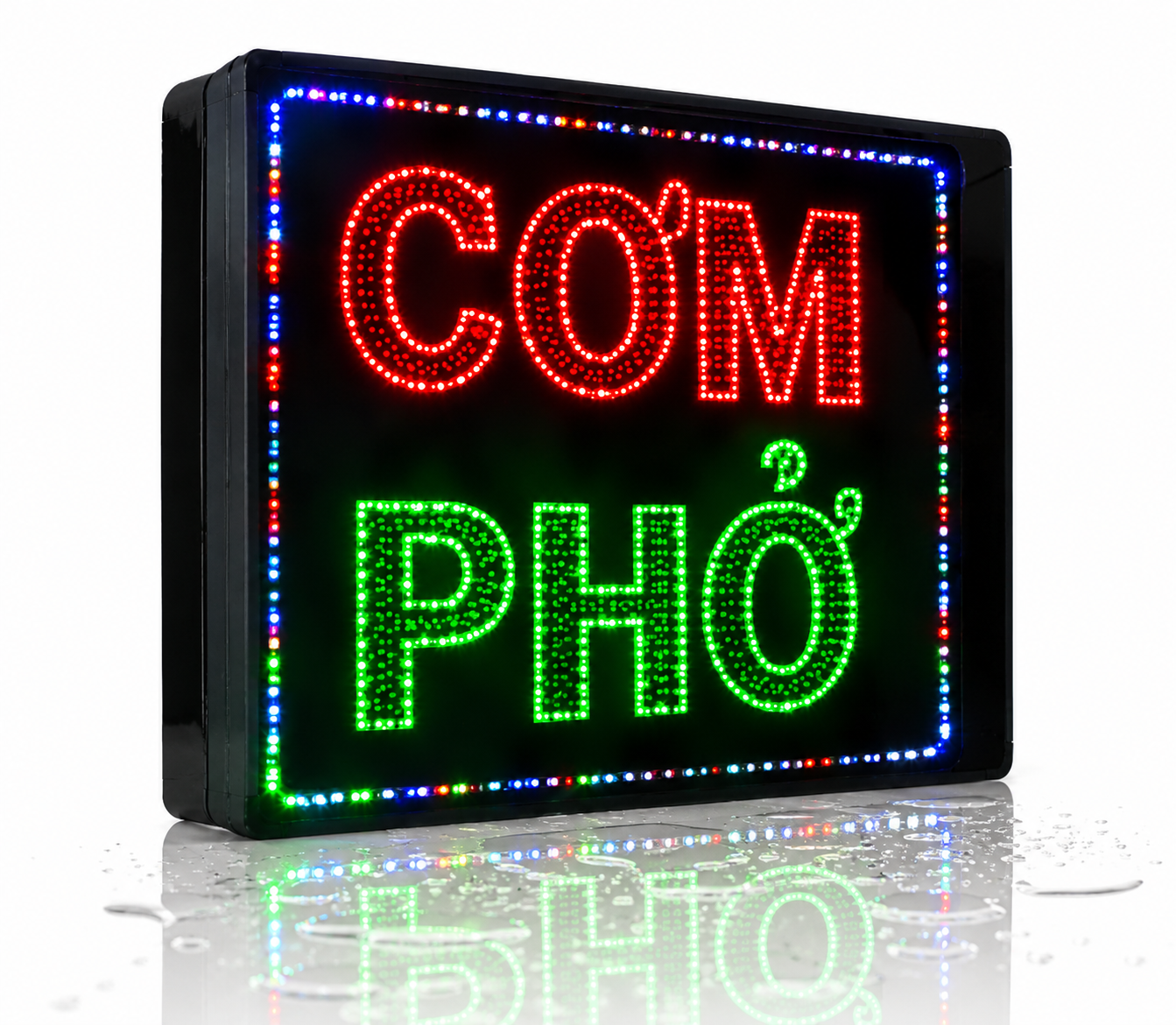 Mẫu bảng vẫy LED đuổi cơm phở